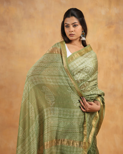 maheswari  silk hand block printet saree