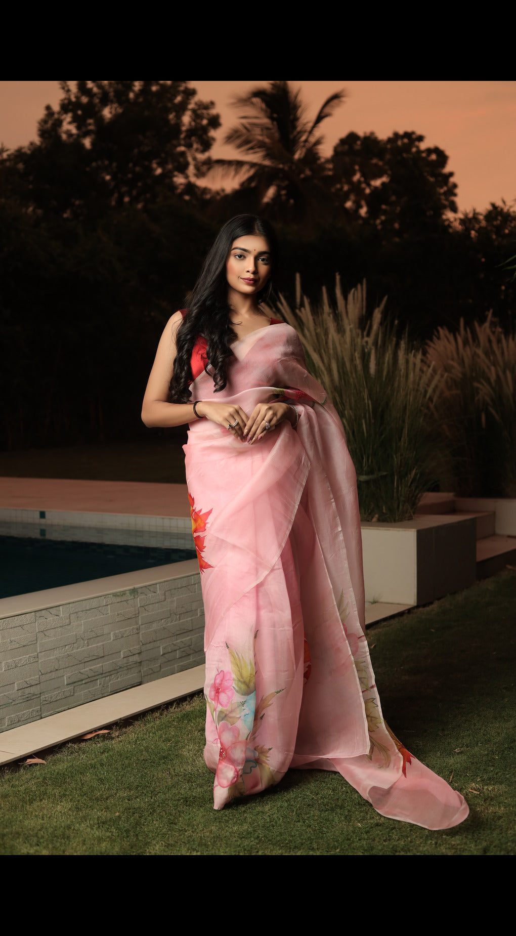 Hand-Painted Pure Silk Saree