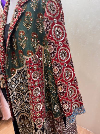 Ajrakh hand embroidered jacket