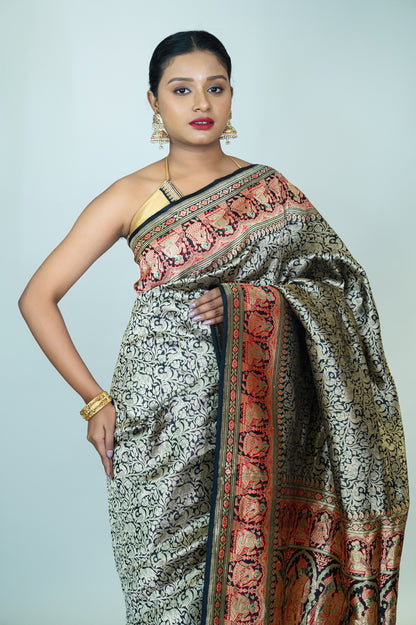 Handwoven Katan Silk Banarasi Saree