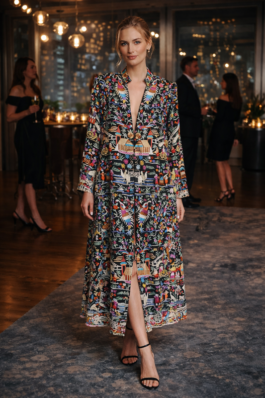 Hand embroidered Parsi Gara jacket